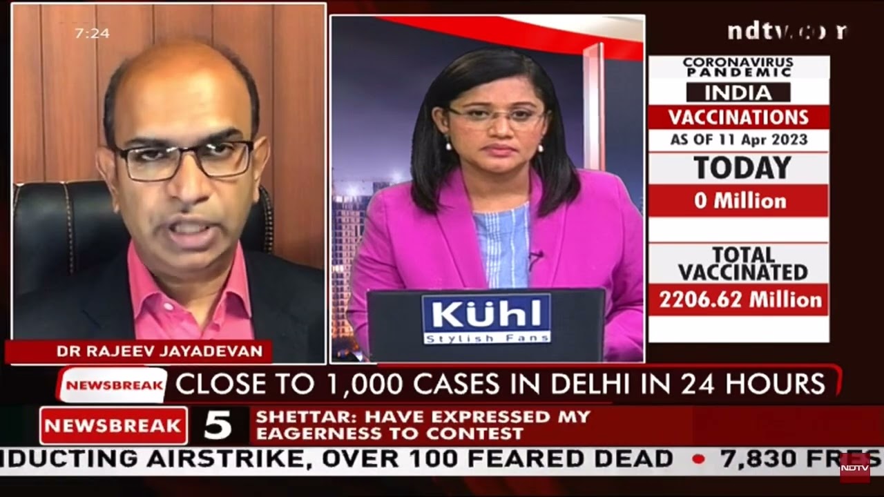 Dr Rajeev Jayadevan on NDTV on sudden rise in COVID cases in India